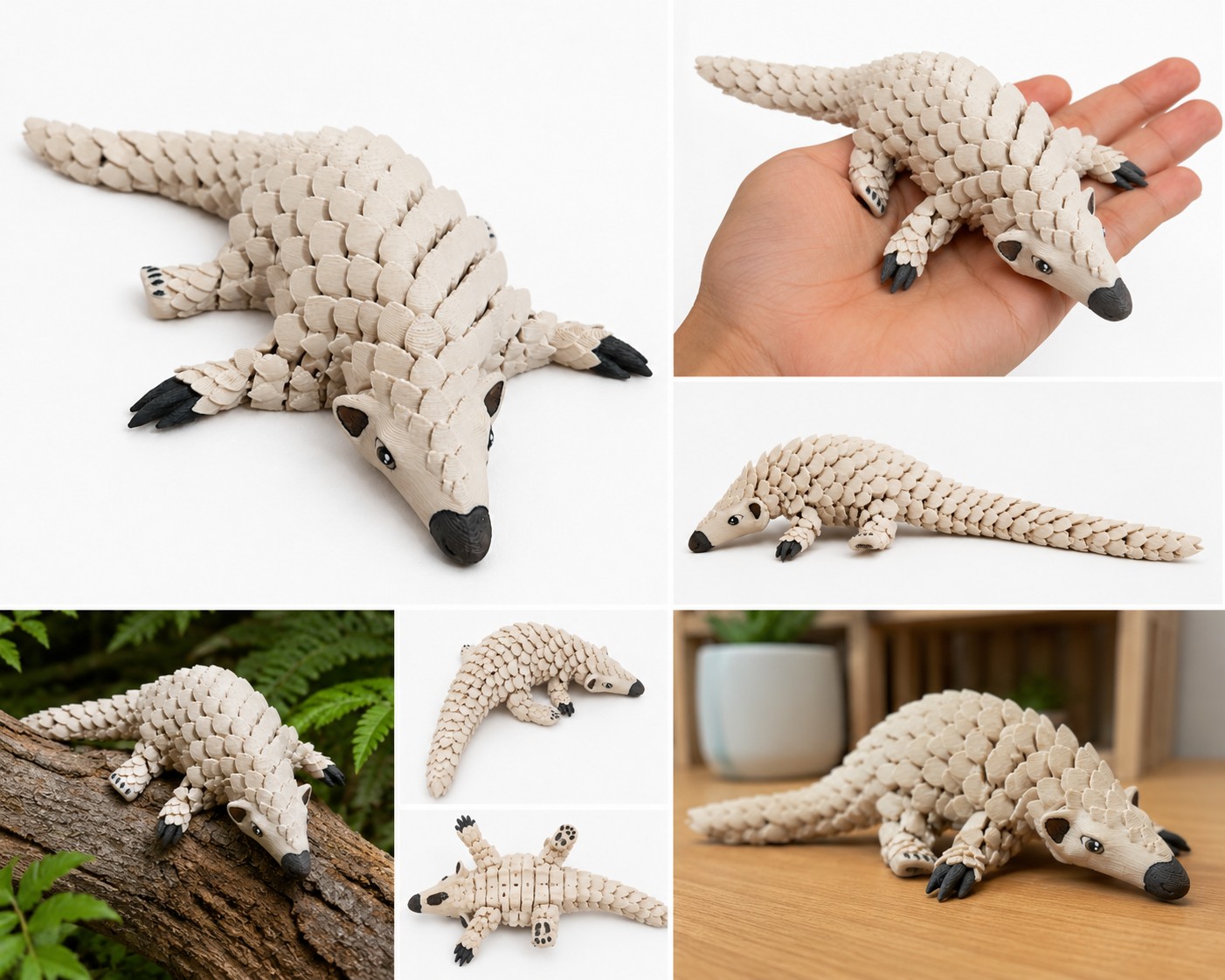 Boneco Articulado Pangolin (Bege)