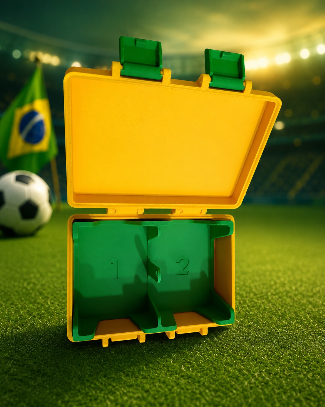 Caixa para figurinhas da copa (FIFA - Amarelo/Verde)