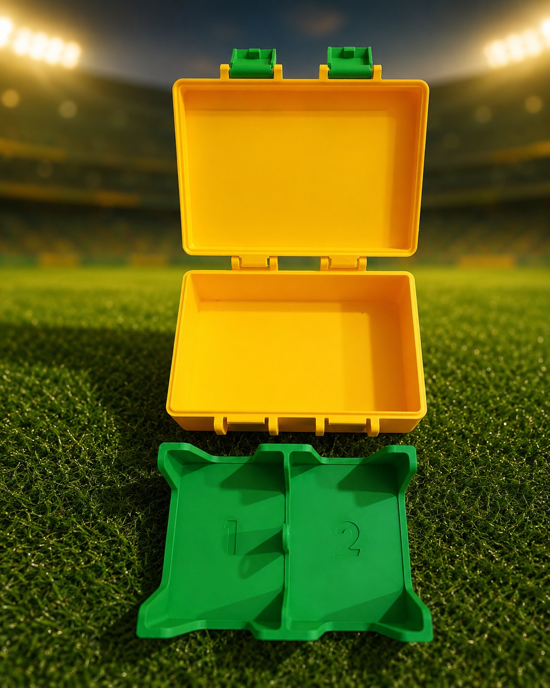 Caixa para figurinhas da copa (FIFA - Amarelo/Verde)
