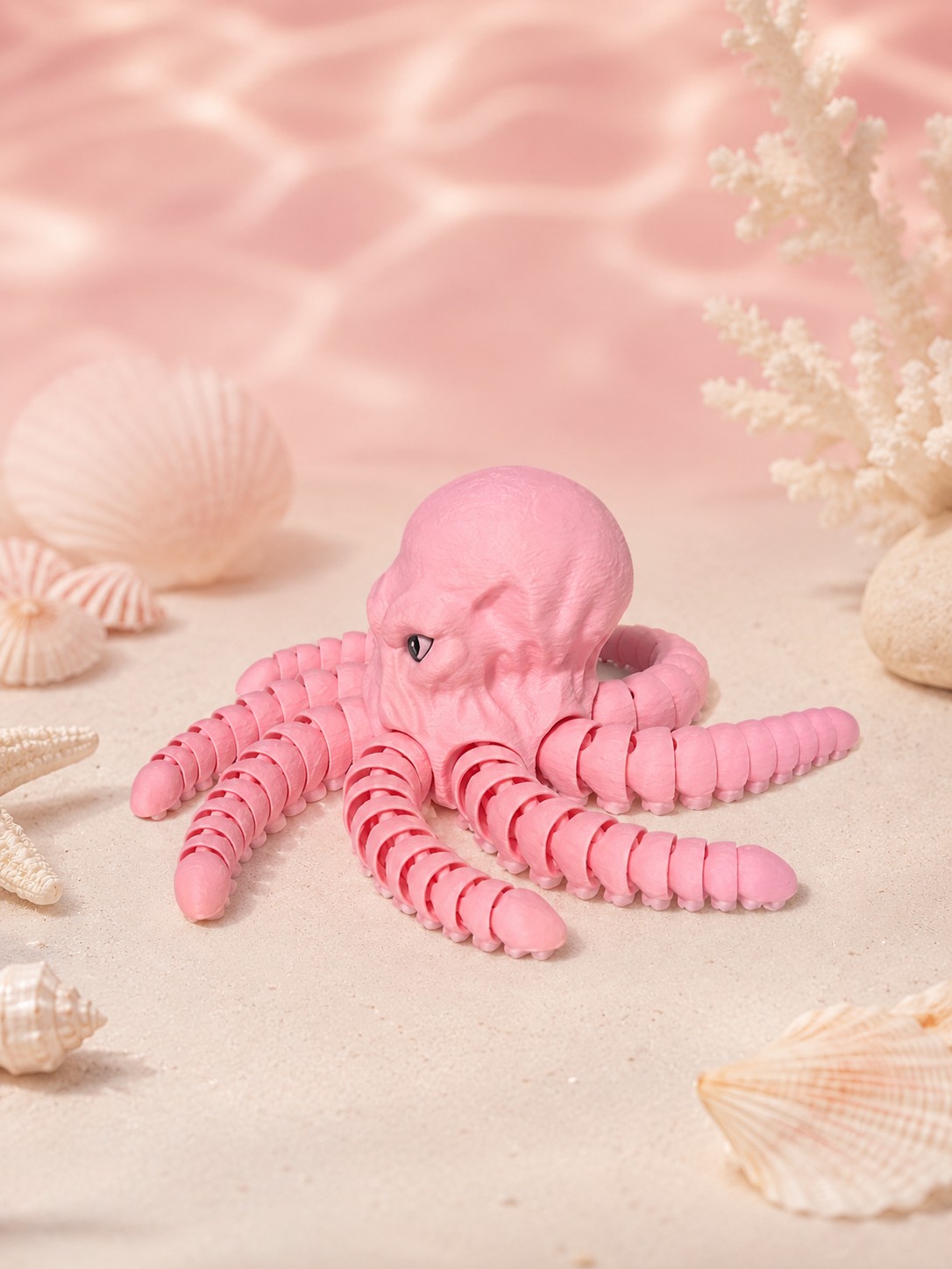 Boneco Articulado Polvo (Rosa e Branco)