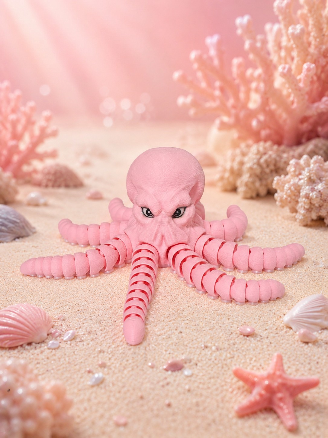 Boneco Articulado Polvo (Rosa e Branco)