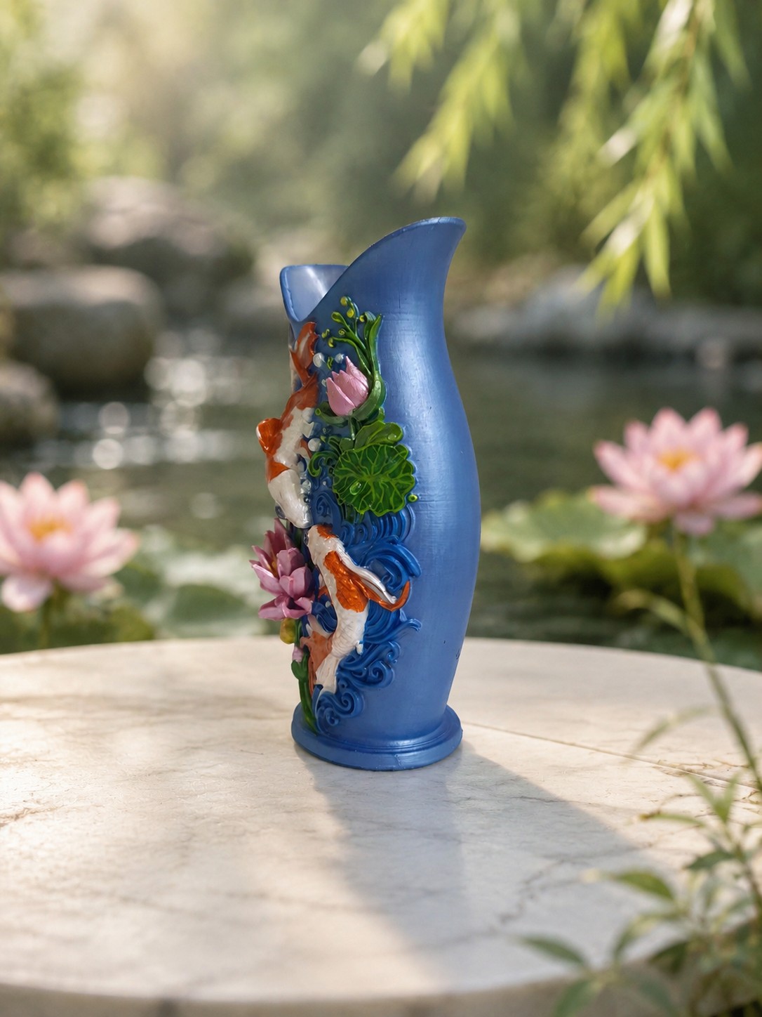 Vaso com estampa de peixes